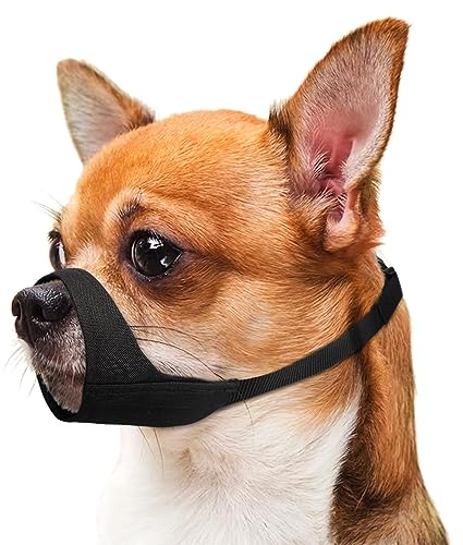 Mayerzon Maulkorb für Hunde mit kurzer Schnauze, weicher Maulkorb für kleine, mittelgroße und große Hunde, Maulkorb für Chihuahua, Shih Tzu, amerikanische Bulldogge zur Fellpflege, Stabiler