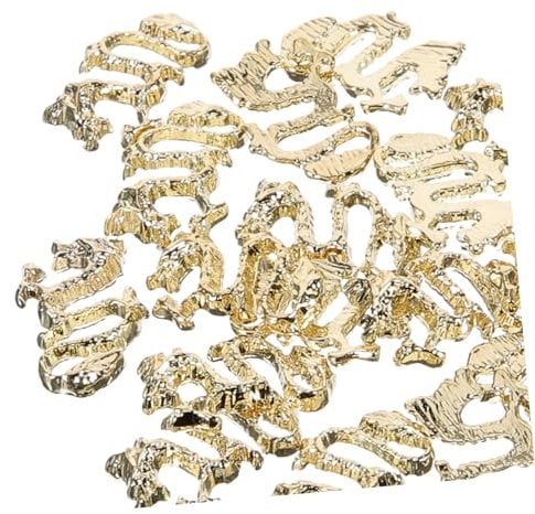 minkissy Elegant Metal Dragon Nail Charms 3D Nail Art Charms Chinese Charm Decor for Holiday