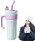 Retorno Cantimplora con Botella de Agua - Vaso Reutilizable de Acero Inoxidable de 40 oz con asa y Pajita | Botellas aisladas para café, té, Leche, Agua y Bebidas