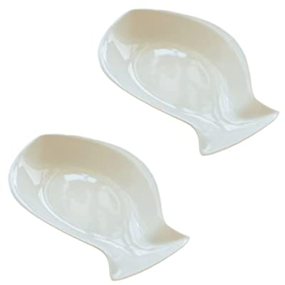 BESTonZON 2 Platos De Cerámica Forma De Ideales para Comidas Rápidas Fácil Limpieza