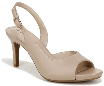 LifeStride Womens Teller 2 Dress Slingback Peep Toe Pumps Tender Taupe 7 M