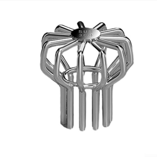 URPIZY 304 Edelstahl-Dachrinnenschutz, erweiterbares Filtersieb, Laubsieb, Dachrinne, hält Dachrinnen-Fallrohre frei von Verstopfungen durch Blätter, Moos, Schmutz (50 mm)