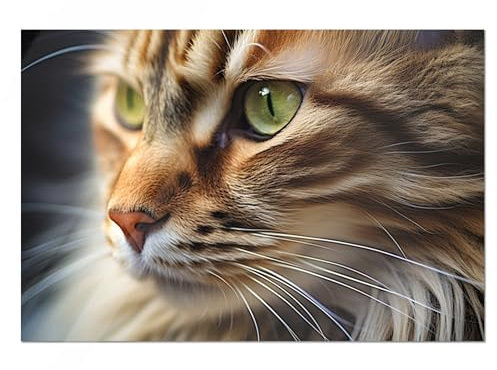 GRAZDesign Glasbild Katze Luchs Nahaufnahme, Wandbilder aus Glas, Wanddeko Wohnzimmer, Küche, Flur, Büro - 100x50cm