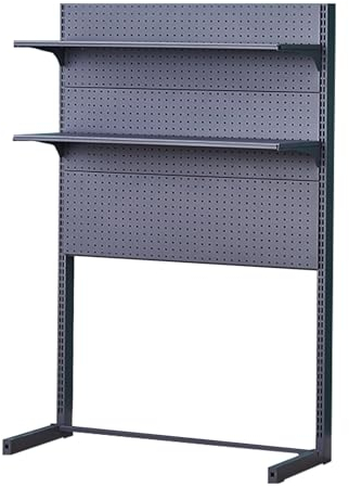 Panneau Perforé Autoportante, Porte Outils Métal, Pegboard Bureau, Étagères Réglables en Hauteur, Grand Panneau Porte de Bureau (Color : Negro, Size : 126 * 165cm/49.6 * 65in)