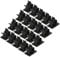 sourcing map 25Pcs Cable Management Clips, 8-10mm Dia Self Adhesive Nylon Wire Holder, Adjustable Organizer Clamp for PC Desk Office, Black