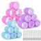 AiQInu 30 Pièces Bigoudis Cheveux, 18 Magiques Et 12 Pinces Métalliques, Pour Les Femmes Et DIY Enfants (60, 45, 36mm)
