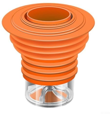 Joint d'étanchéité en silicone pour tuyau d'égout - Anti-odeurs - Pour machine à laver - Orange