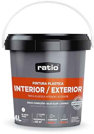 RATIO Pintura plástica INT/Exterior 4 l