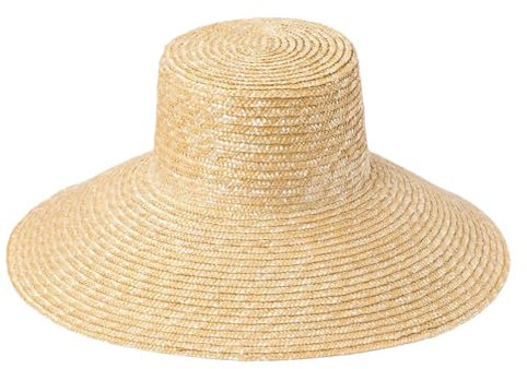 Chapeaux d'été tendance à grand bord pour femme - Chapeau de paille - Chapeau de soleil - Chapeau de mariage, Sans ruban, taille unique