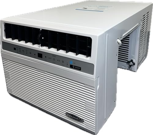 Soleus Air 12,000 BTU Window Air Conditioner with 10,000 BTU Heater, Cooling, 115 Volts, 12.5 Extra Thick Wall Compatible, Wi-Fi Enabled, Saddle Mount, and Quiet Operation in White