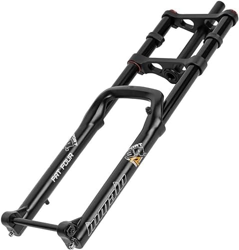 E-Bike Suspension Fork 26 Inch 5.0 Tire Fat Bike Fork Travel 140mm Straight Double Shoulder Front Fork Parts