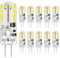 G4 LED Lampen 12V AC/DC Nicht Dimmbar,180LM Kaltweiß 6000K Glühbirnen,Energie Sparen LED Leuchtmittel Kein Flackern,1.6W Ersetzt 16W Halogenlampen,360°Abstrahlwinkel für Dunstabzugshauben,10er pack