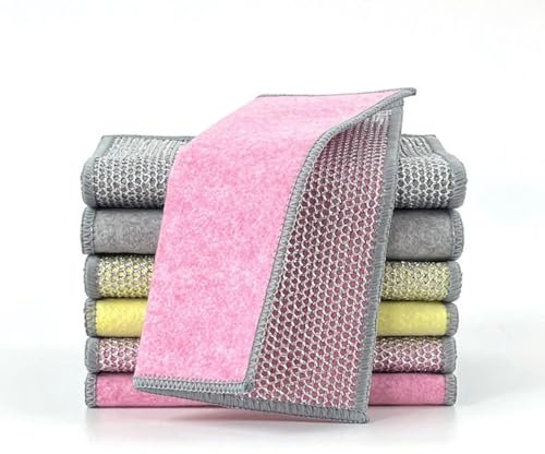 Lavette Éponge Double Face – Un Côté Idéal pour Toute Saleté et Extra Doux pour Les Mains, Structure INOX De L’Autre, pour Un Nettoyage Efficace pour Toutes Surfaces. Lot de 3 - Couleur Grise