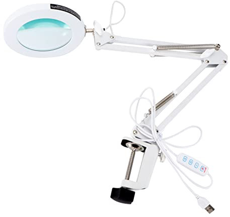 Angoily 1 Pc luz de soldadura Lupa para trabajos de precisión Lupa de escritorio LED lámpara de mesa con lupa lámpara de mesa USB lámpara de lupa LED lámpara de escritorio