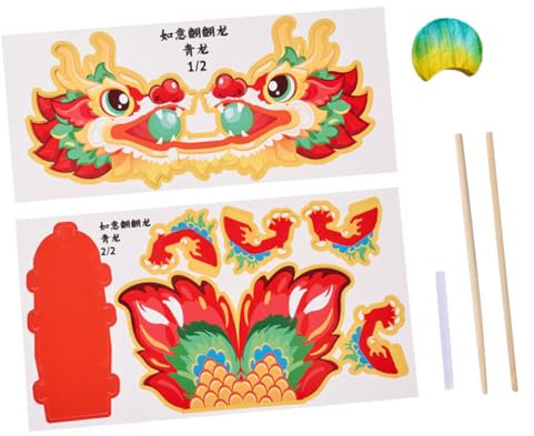 Vaguelly Décorations De Dragon Chinois Papier Bannière De Dragon Du Nouvel An Kit De Bricolage Chinois à Fabriquer Soi-même