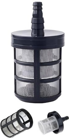 DBAILY Tuyau d'aspiration, filtre de pompe à eau, filtre à eau, filtre à eau, filtre à eau, pompe de jardin, en acier inoxydable avec double couche, tamis de cryptage pour pulvérisateurs, pompes à