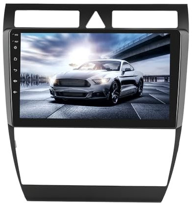 4+64G Radio de Coche para Audi A6/C5/S6/RS6 1997-2006 9 Pulgadas HD Android 13 Audi Radio con Wireless Carplay Android Auto Navegación GPS Mirror Link Bluetooth WiFi/FM/RDS/EQ/SWC/USB Cámara Trasera