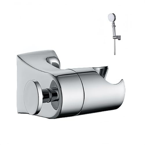 HJYDGJ Soporte de ducha de carga pesada, soporte para alcachofa de ducha de mano 360°, soporte para alcachofa de ducha ajustable, con accesorios de montaje, soporte mejorado para alcachofa de ducha