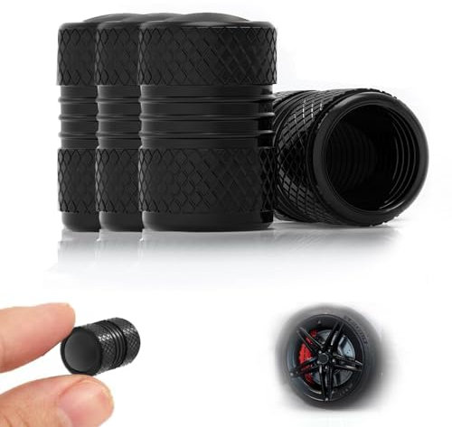 Bouchons de Tige de Valve pour pneus de Voiture, résistant à la Corrosion, 4 pièces Bouchons de Valve de Pneu/Anti-Fuite/Ajustement Universel/Couvercle de Valve pour Voiture, vélo/Moto