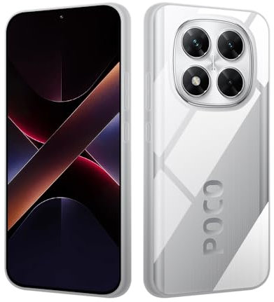 HSP Hülle für Xiaomi Poco X7 5G [Staubabweisend] Handyhülle | Premium TPU Silikon Case Schutzhülle | Kratzfest Stoßfest Fallschutz | Kameraschutz Displayschutz | Exakt Durchsichtig | Transparent