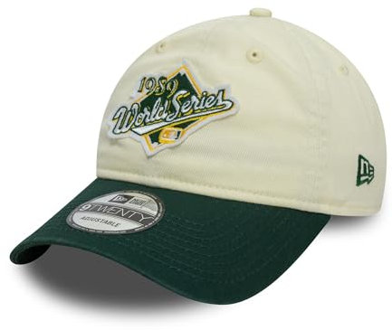 New Era World Series Cap Oakland Athletics MLB Kappe verstellbar unstrukturiert Baseball beige grün - One-Size