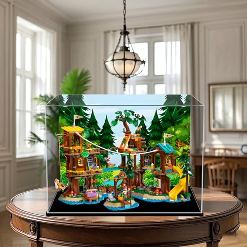 Lego 42631 Vitrine en acrylique pour maison d'arbre d'aventure étanche à la poussière compatible avec Lego modèle de vitrine cadeau (non inclus)