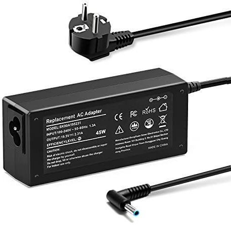 45W Chargeur HP Ordinateur Portable 19.5V 2.31A Alimentation Adaptateur pour HP 14s/15s, EliteBook 820/830/840/850 G3-G8, Pavilion 11/13/15, Stream 11/13/14 modèle 741727-001