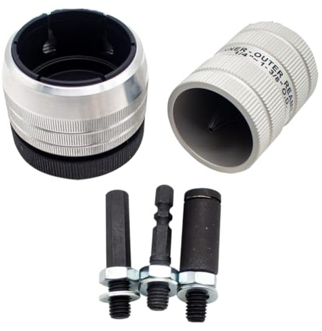 Asyduey Elektrische Reibahle, 6-35 Mm, Fasen-Trimmmesser für Kupferrohre, Entgratungsreibahle für Metallrohre, Internes und Externes Fasenwerkzeug