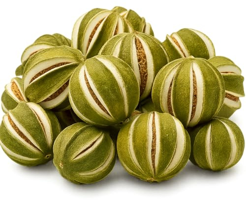 NaDeco Limetten getrocknet 250 g, ca. 10-13 Stück, geschlitzt, Deko | Ganze Früchte aus Südafrika, luftgetrocknet und ungefärbt, für Adventskranz, Schale und Trockenobst-Arrangement