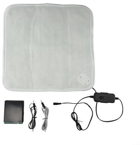 Yuanpgky Tappetino riscaldante solare da 50 W per animali domestici con scatola di immagazzinaggio di energia, tappetino riscaldante per animali domestici con batteria di stoccaggio, tappeto