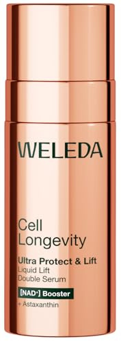 WELEDA Cell Longevity Ultra Protect & Lift Liquid Lift Double Serum 50ml | Gesichtspflege Serum mit [NAD⁺] Booster & Astaxanthin schützt vor Hautalterung & strafft die Haut (Naturkosmetik, vegan)