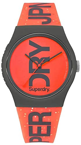 Superdry Damen Analog Quarz Uhr mit Silikon Armband SYL189CE