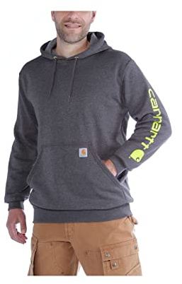 Carhartt Men's Iconic K288 Logo Sweatshirt, Carbon Heather, 4X-Large