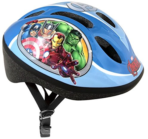 STAMP Jungen einstellbaren Tailleneinstellungen Fahrrad Helm S – Avengers, Blau, S (52-56 cm)