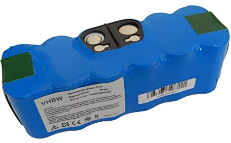 vhbw Akku Ersatzakku NiMH 4500mAh (14.4V) kompatibel mit iRobot Roomba 500, 600, 700, 800, 900 Series Saugroboter