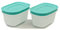 TUPPERWARE Eiskristall Gefrier-Behälter 170 ml (2) minze-weiß Dose Eis-Kristall