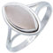 mantraroma Bague argent femme quartz rose pierre précieuse rose simple grande moderne