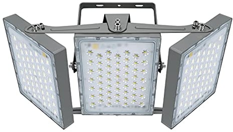 STASUN 300W LED-Sicherheitslicht, 30000LM Superhell LED Fluter Flutlicht Außenstrahler, IP66 Wasserfest, 6000K Tageslicht, 3 Flutlicht mit verstellbarem Kopf unter, für Garage, Scheune, Patio, Hof.