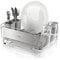Swan SWKA5050N Dish Rack, Rust Resistant Dish Drainer with Anti Slip Feet and Drip Tray, Chrome