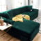 HKPLDE Dicke Sofabezüge 1 2 3 Sitz Samt L-Form Sofa Schonbezug Easy Fit Stretch Elastische Stoff Sofa Couch Möbel Protector-3 sitzer+3 sitzer-Dunkelgrün