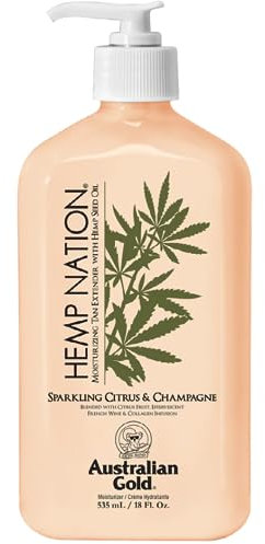 Australian Gold compatible - Hemp Nation Sparkling Citrus & Champagne Tan Extender Body Lotion 535 ml