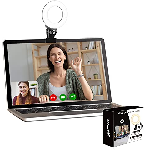 Video Konferenz-Beleuchtungsset,Beleuchtung für Monitor-Clip-On, für Fernarbeit, Fernunterricht, Zoom-Anrufbeleuchtung, Selbstübertragung und Live-Streaming