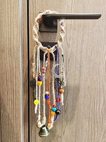 WICCA HOUSE Witch Bells - Protection Bells for Door Knob - Witchcraft Home Decor - Wiccan Hanging Decor - Gifts for Witches - Pagan Altar Supplies - 13 Inches