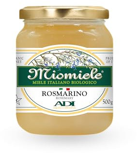 ADI BIO - Miele di Rosmarino Italiano Biologico, Sapore Delicato e Aromatico - Perfetto per Piatti a Base di Carne e Pesce - Made in Italy - 500g
