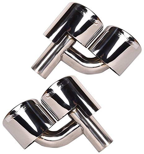 Bapmic 2x Auto Auspuffrohr Auspuffendrohr Endrohre Blende Auspuffblenden für Mercedes 2008-2014 AMG W204 W221