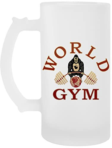 Capzy World Gym Transparent Bier Becher Beer Mug