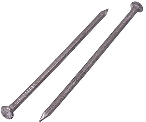 Paquete de 50 clavos de acero de 1,6 x 45 mm, cabeza redonda plana, clavos de alambre brillante comunes multiusos, carpintería (50, 1,6 x 45 mm)