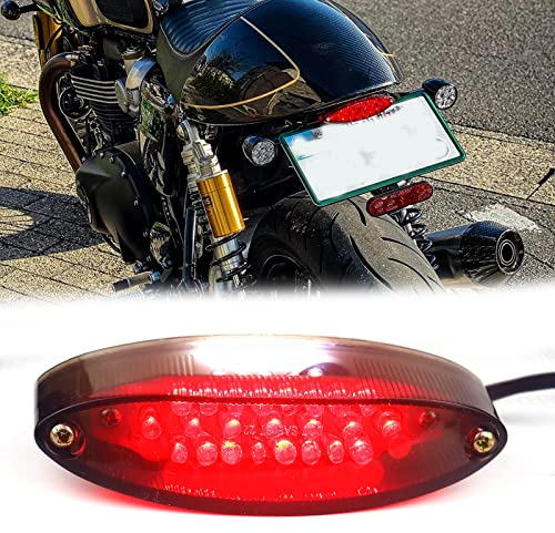 BREDUXSER Piloto Trasero Moto, 28 LED Motocicleta Luz trasera de Seña,12V Luz Freno de Marcha para Motos Dirt Bike Quads ATV