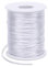 LEREATI Fil Nylon pour Bracelet 1.5mm x 100m Cordon Satin de Soie Cordon Bracelet Coulissant, Fil pour Tisser des Colliers, Bracelet, Perle, Bijoux, Macramé, Artisanat DIY (Blanc)