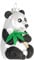 BRUBAKER Pandabär mit Bambus Weihnachtskugel aus Glas - Handbemalt und Mundgeblasen - Panda Christbaumschmuck Lustig - Christbaumkugel Figur Weihnachtsdeko Anhänger - Deko Baumkugel Schwarz Weiß